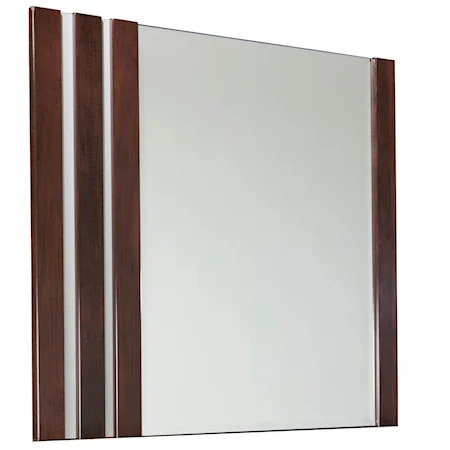 Mirror With Brushed Nickel Color Inserts